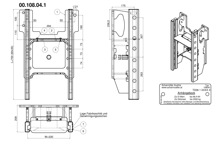 Korpus długi standardowy Case Maxxum, McCormick - 00.108.04.1-A02