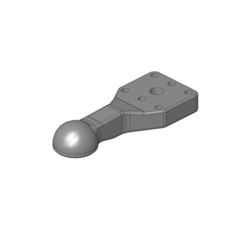 Zaczep flanszowy, kulowy K80, rozstaw Annaburger 130x115  - 00.650.91.1A02