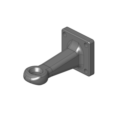 Zaczep flanszowy, oczkowy fi40mm, rozstaw 120x120  - 00.664.21.0-A02