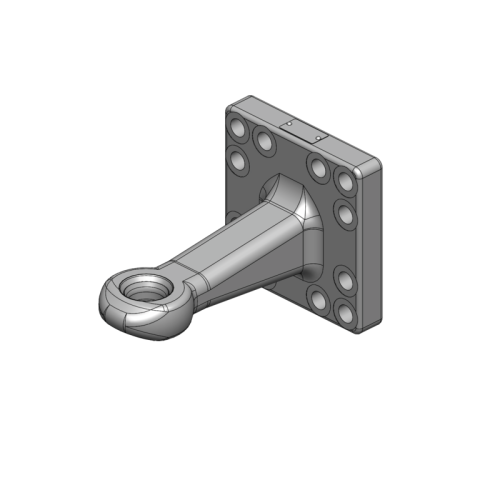 Zaczep flanszowy, oczkowy fi40mm, rozstaw 160x160  - 00.665.21.0-A02