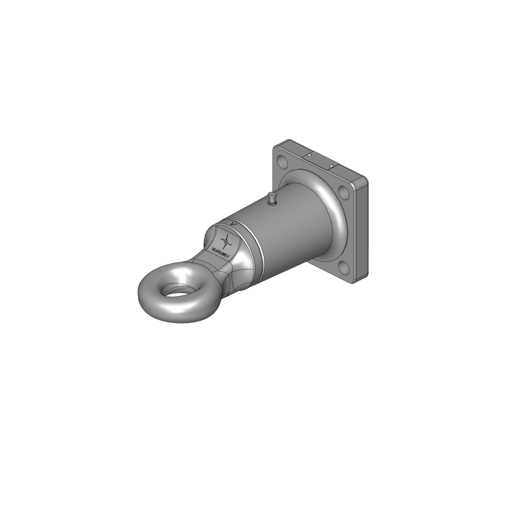 Zaczep flanszowy, oczkowy fi50mm, rozstaw 120x120, wersja obrotowa  - 00.664.40.0-A902