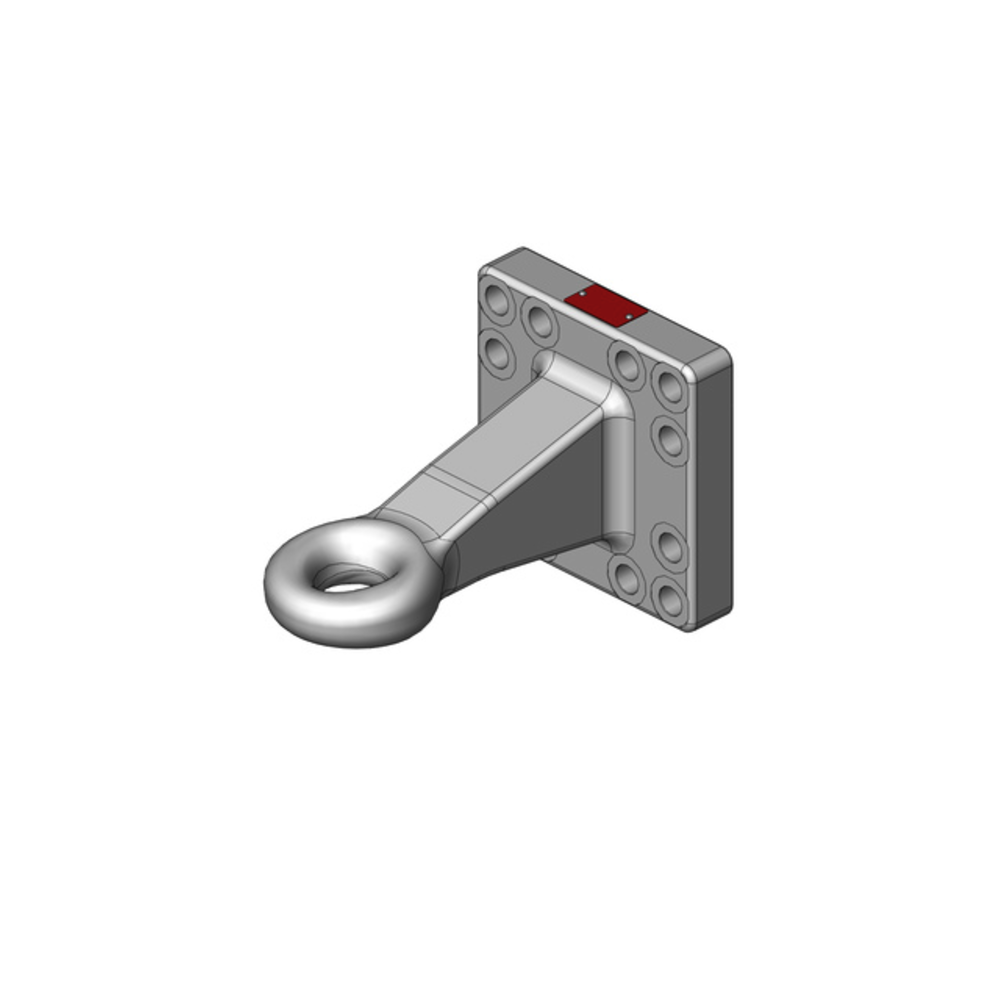 Zaczep flanszowy, oczkowy fi50mm, rozstaw 160x160 wersja sztywna 3t  - 00.665.42.0-A02