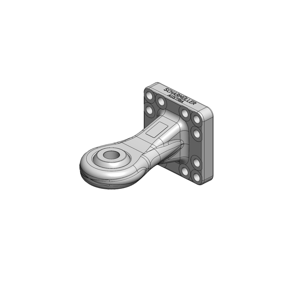 Zaczep flanszowy, oczkowy z łożyskiem kat.3, fi39mm, rozstaw 160x160 wersja 4t - 00.665.164.0-A02