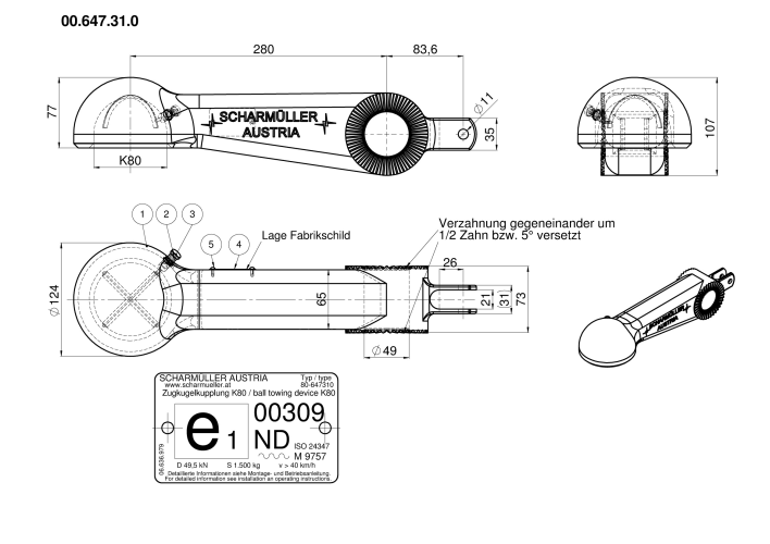 Zaczep ząbkowany Z36 Claas Rollant/Variant - 00.647.31.0-A02